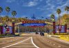 Walt Disney World entrance with Mickey and Minnie.