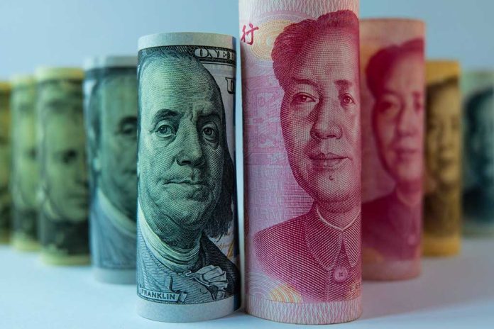 1064716769 featured image Rolled US dollar and Chinese yuan banknotes