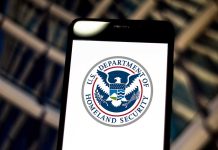US Department of Homeland Security logo on smartphone