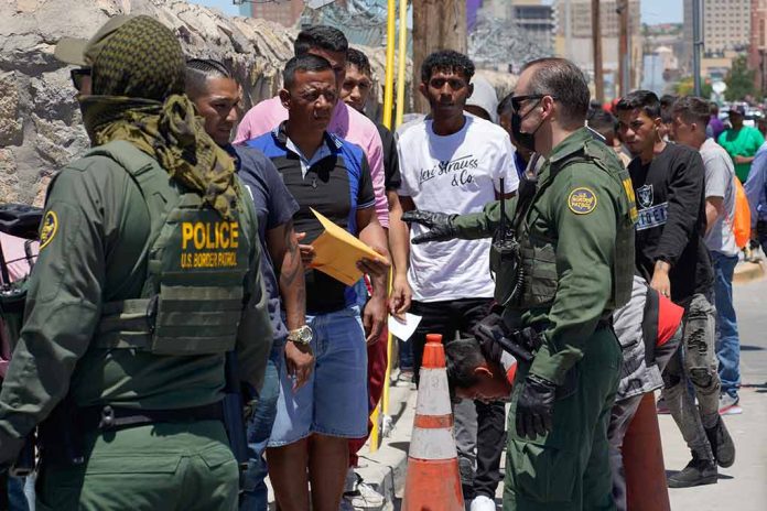 2300859029 featured image Border patrol agents inspecting group of individuals in line