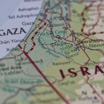 Map showing Gaza and Israel locations