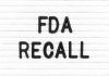 FDA recall on white background