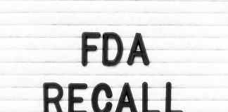 FDA recall on white background