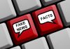Keyboard keys labeled Fake News and Facts