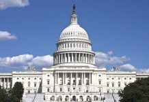 U.S. Capitol building against blue sky