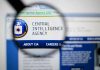 Magnifying glass over Central Intelligence Agency webpage