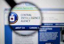 Magnifying glass over Central Intelligence Agency webpage