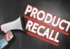National Recall ALERT—Danger Lurking in Bottles Person holding megaphone, Product Recall text.