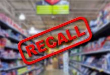 Deadly Recall—Every Pantry at Risk! Recall warning over blurred grocery store aisle