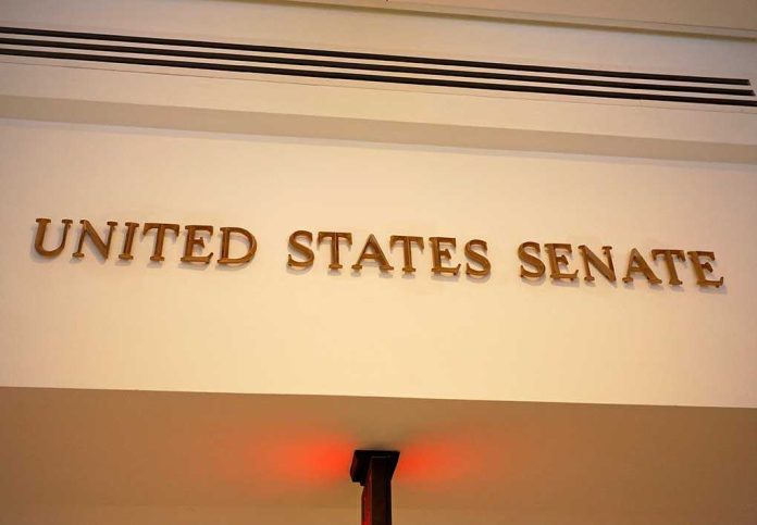shutterstock_141875596.jpg Sign displaying United States Senate in a government building
