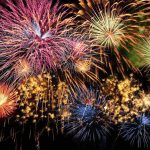Common New Year’s Resolutions – Promise Personal Improvement Colorful fireworks exploding in the night sky