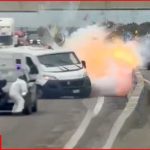 Armed Robbers Blow Up Armored Truck in Brazen Highway Heist
