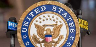 Constitutional Clash: Senate Moves Forward on Resolution United States Senate seal at a podium