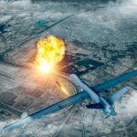 Strike Video Fury: What’s Trump Hiding? Drone launching missile with explosion on ground.