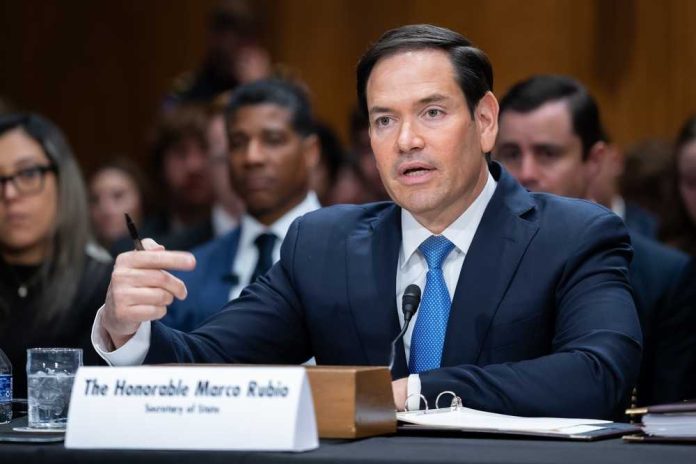 shutterstock_2630230667 A government official speaking during a Senate hearing