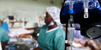 Mass Illness Rocks Military Youth Academy-Still NO Answer IV drip and blood pressure gauge in a hospital ward