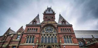 Historic Masonic Temple to Become Catholic Shrine in Ohio Gothic Revival brick building with ornate arched entrance and large rose window