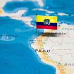 Armed City Inauguration – Colombia Makes a Historic Shift Ecuador flag pin on a map of South America