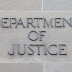 Campaigns, Mortgages… With COVID Money? Department of Justice inscription on stone wall