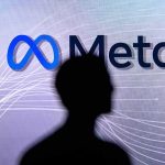 Privacy Nightmare: Meta’s AI glasses Exposed! silhouette in front of Meta logo on screen