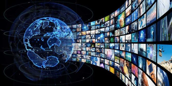 shutterstock_2644480887-3 Digital globe with curved wall of multimedia screens